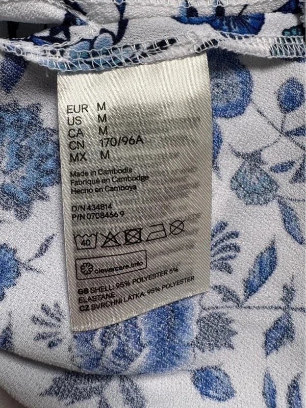 H&M Multi floral print tie-back crop top from H&M