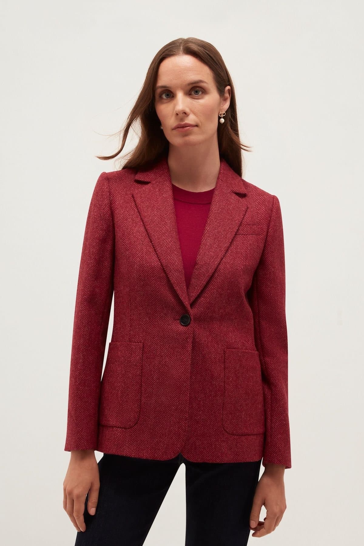 Hobbs London Hobbs London Women's Petite Lilla Jacket in Cerise