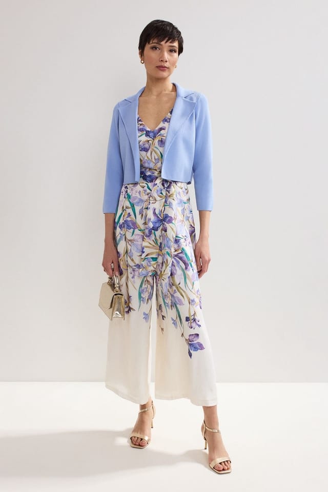 Phase Eight Phase Eight Women's Rihanna Cropped Jacket in Baby Blue - 3