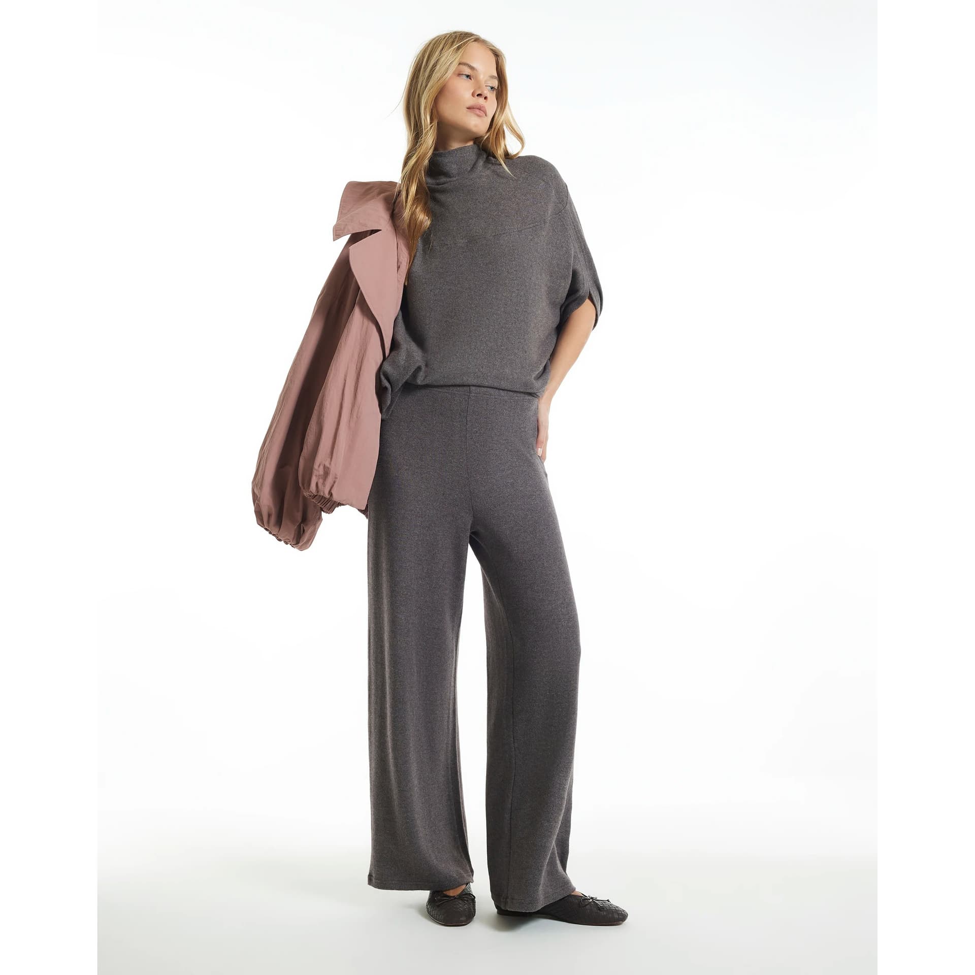 River Island River Island Womens Brown Wide Leg Cosy Trousers