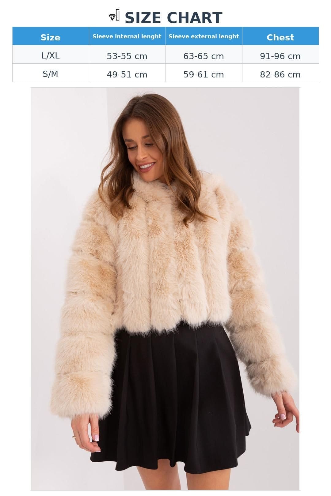Love Lace Love Lace Women's Fur Trim Hooded Lightweight Short Jacket in Beige - 4