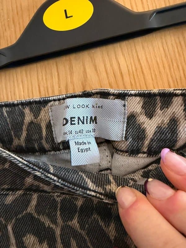 New Look Leopard print denim jeans