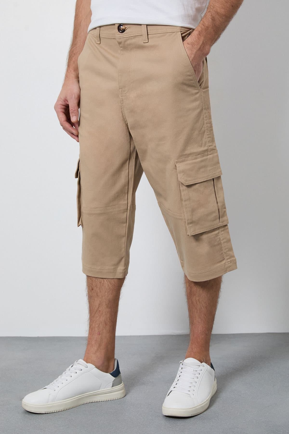 Maine Maine Men's Stone 3/4 Cotton Cargo Shorts