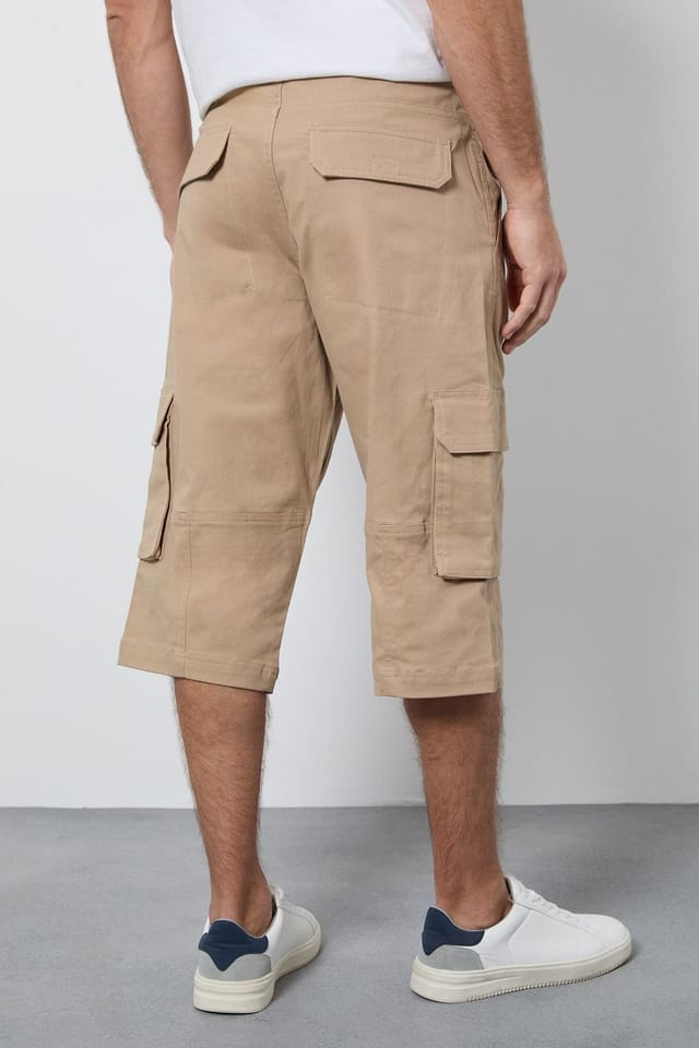 Maine Maine Men's Stone 3/4 Cotton Cargo Shorts - 3