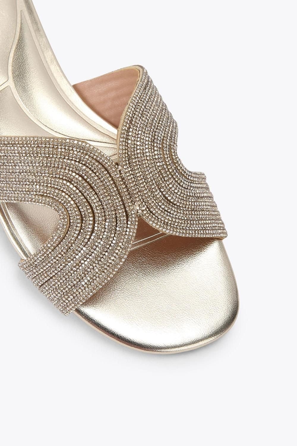 Carvela Carvela Women's 'Gala Mule Jewel' Fabric Sandals in Gold - 4