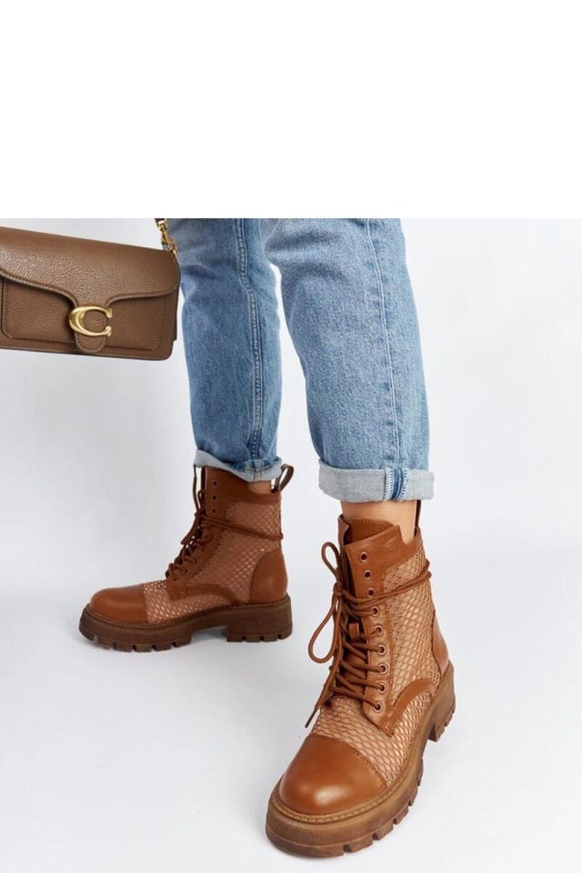 Love Lace Love Lace Women's Waldeck Trapper Winter Lace Up Ankle Boots with Insulation in Brown - 3