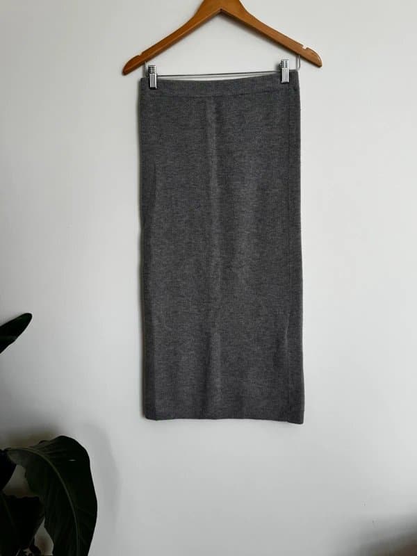 Whistles Whistles ribbed knit midi skirt 10