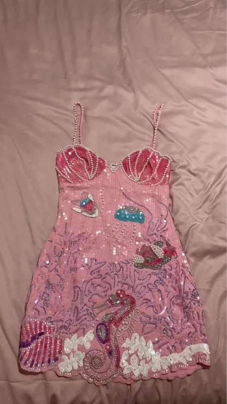 ASOS Asos beaded embellished sequin dress shell