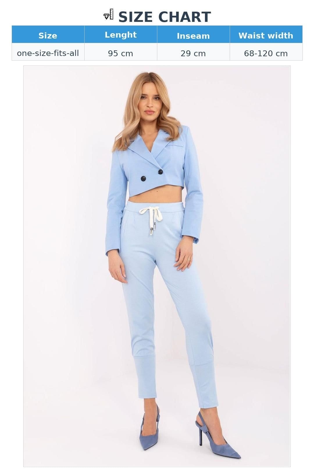 Love Lace Love Lace Women's Viscose Elastane Track Trousers in Blue - 4