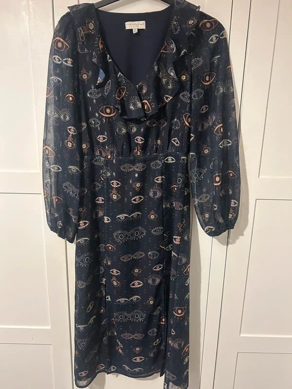 Never Fully Dressed Navy pattern dress - Never Fully Dressed