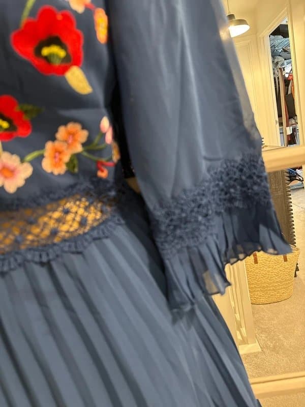 ASOS Size 10 asos blue evening dress swimmer wedding party holiday races
