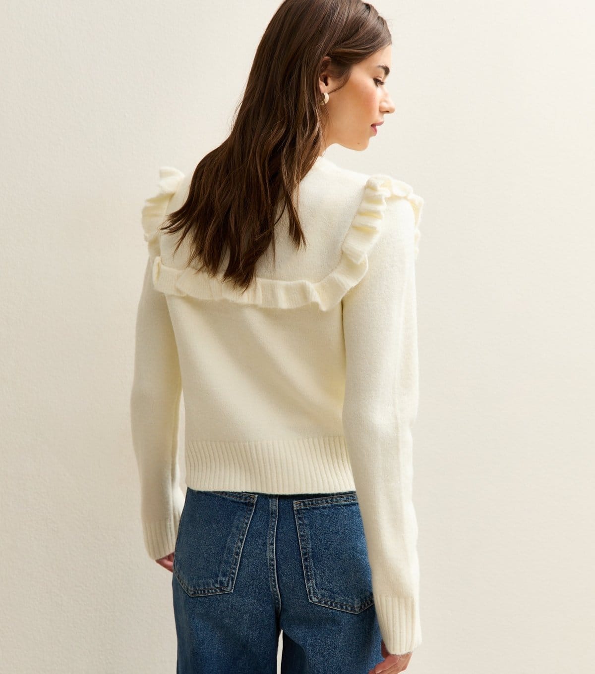 New Look Women's Cream Floral Yoke Cardigan New Look - 4