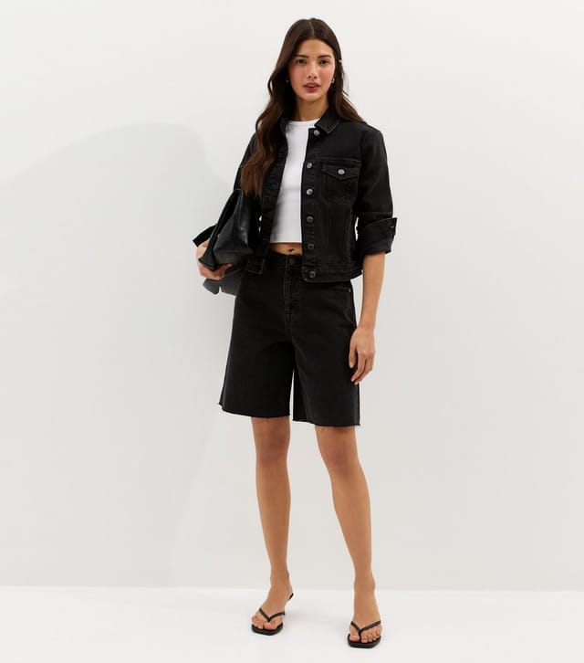 New Look Women's Black Wash Denim Jacket New Look - 3