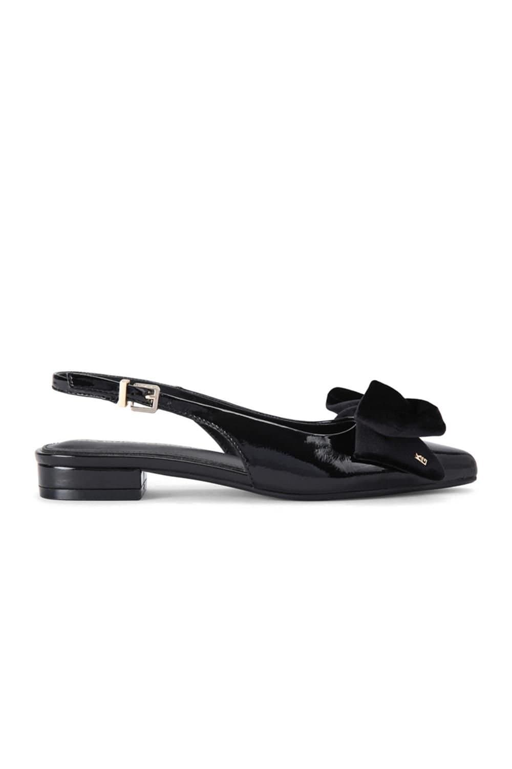 KG Kurt Geiger KG Kurt Geiger Women's 'Aura Bow Flat' Patent Sandals in Black