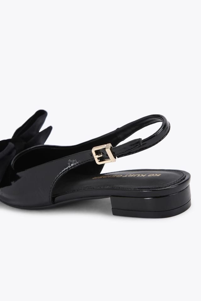 KG Kurt Geiger KG Kurt Geiger Women's 'Aura Bow Flat' Patent Sandals in Black - 3