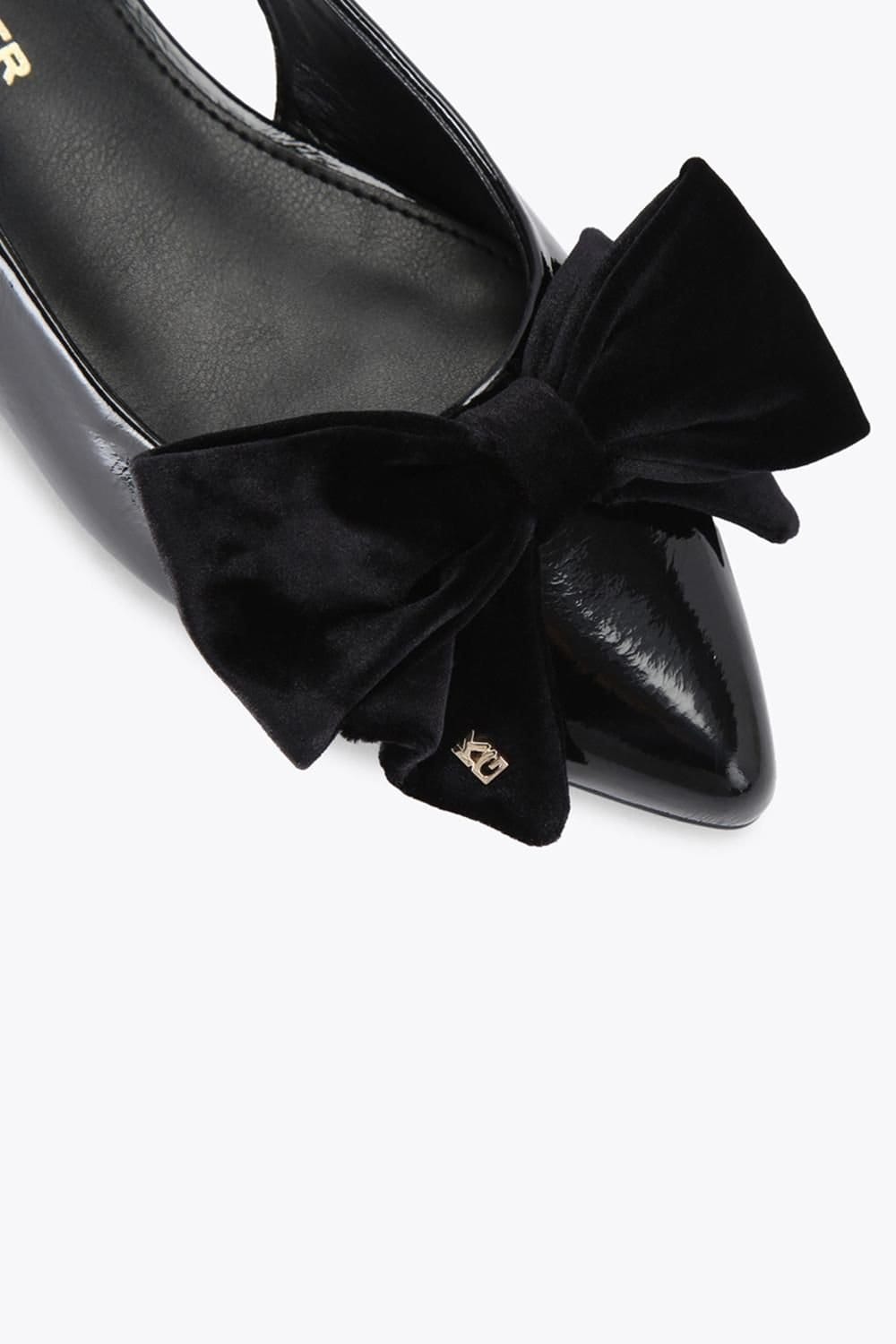 KG Kurt Geiger KG Kurt Geiger Women's 'Aura Bow Flat' Patent Sandals in Black - 4