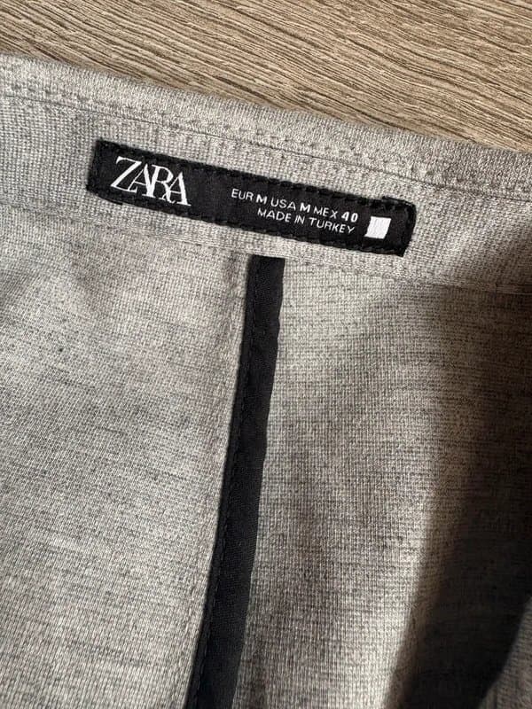 Zara ZARA Man Light Grey Blazer Jacket Size M Smart Casual Tailored Jersey Knit Sports Coat