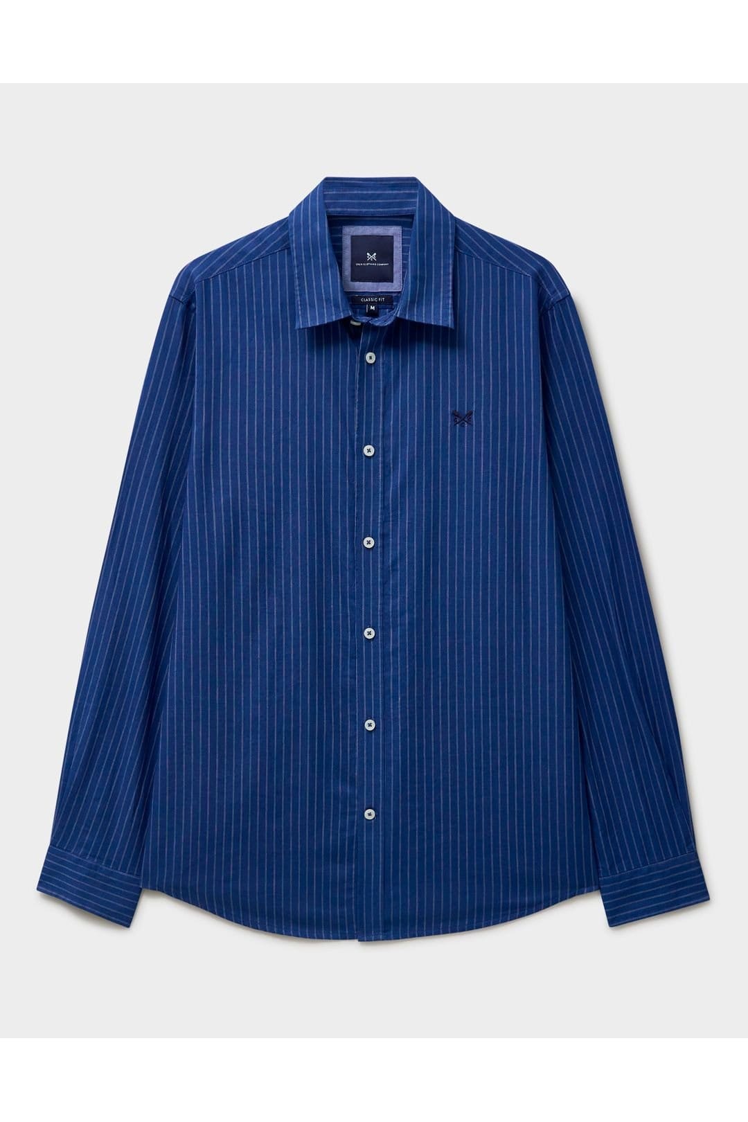 Crew Clothing Men's Indigo Pinstripe Broadcloth Shirt