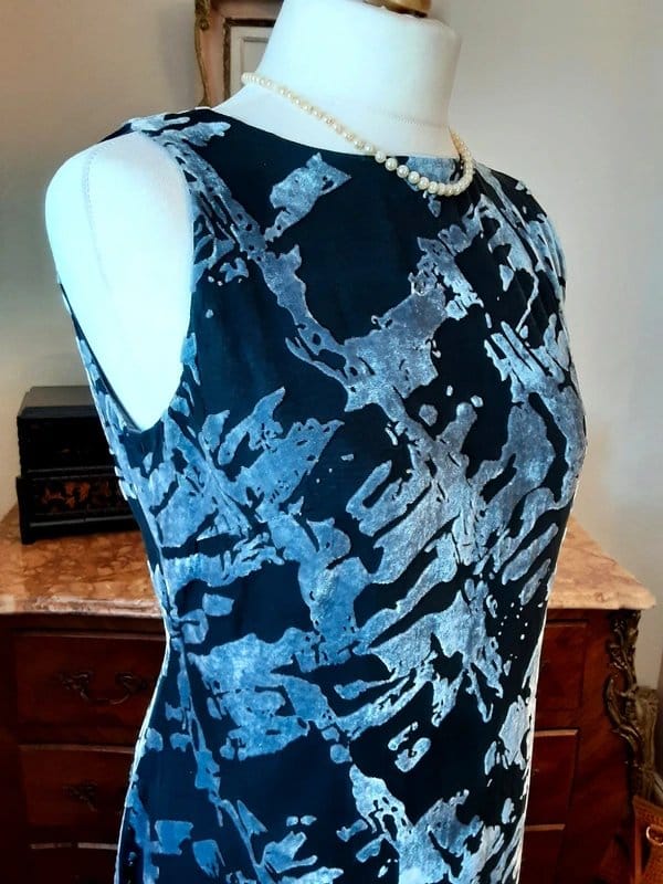 Richards Pewter & Silver Grey Silk Velvet Maxi Dress