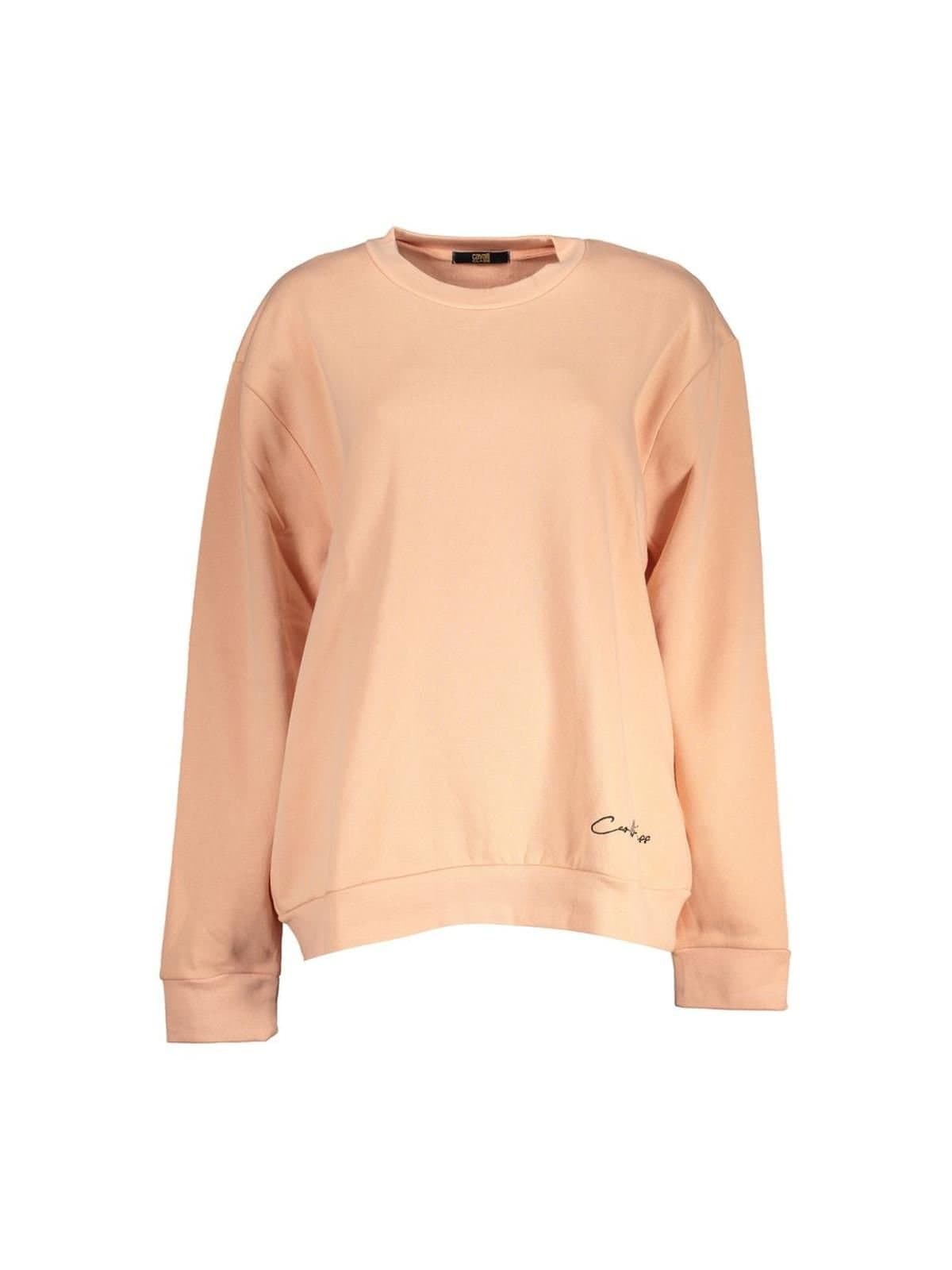 Cavalli Class Cavalli Class Women's Elegant Long-Sleeved Pink Fleece Sweatshirt