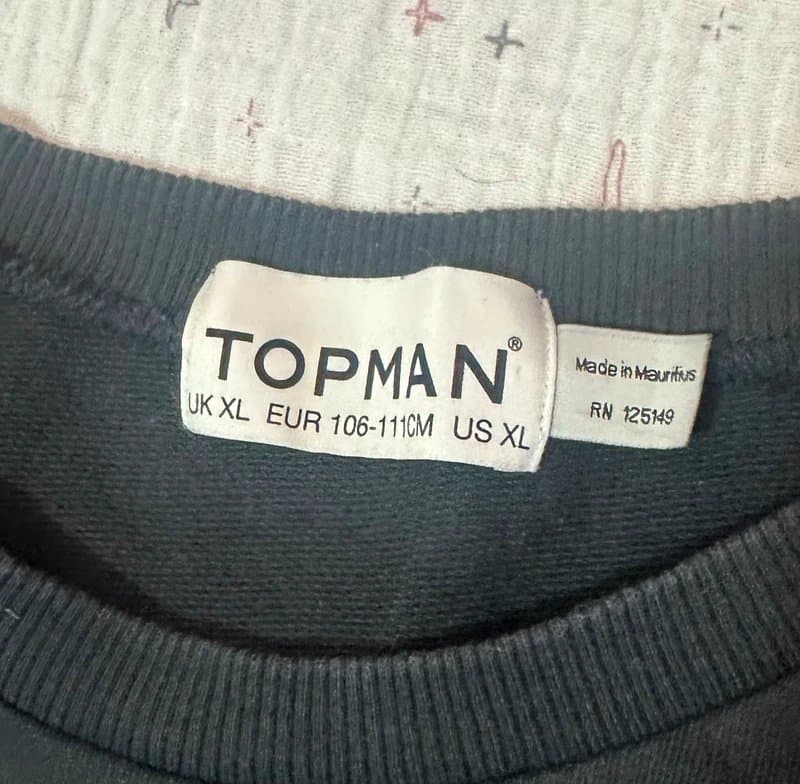 Topman Vintage Y2K Topman charcoal lightweight sweatshirt London aliens XL