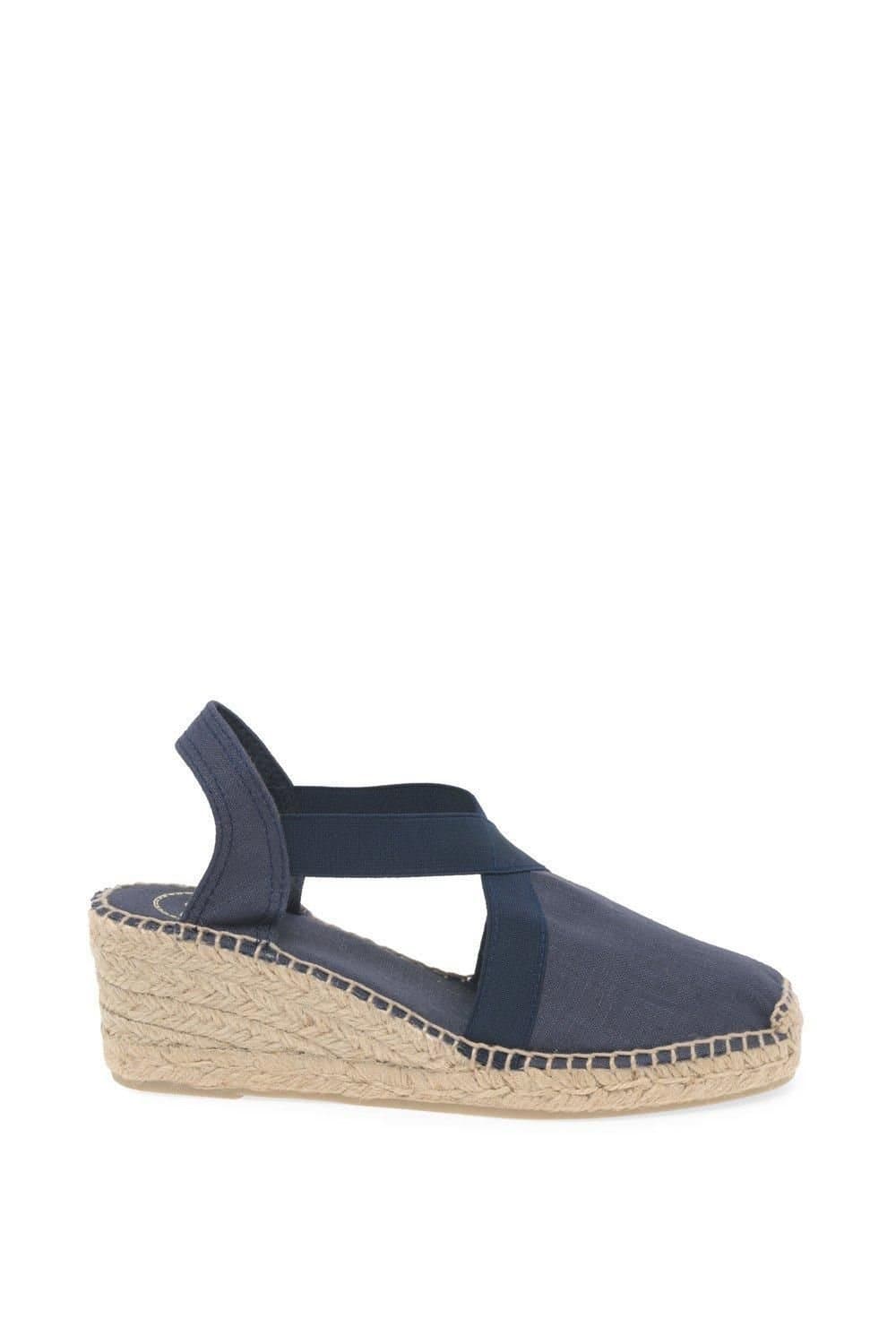 Toni Pons Toni Pons Women's 'Ter' Wedge Heeled Espadrilles in Navy
