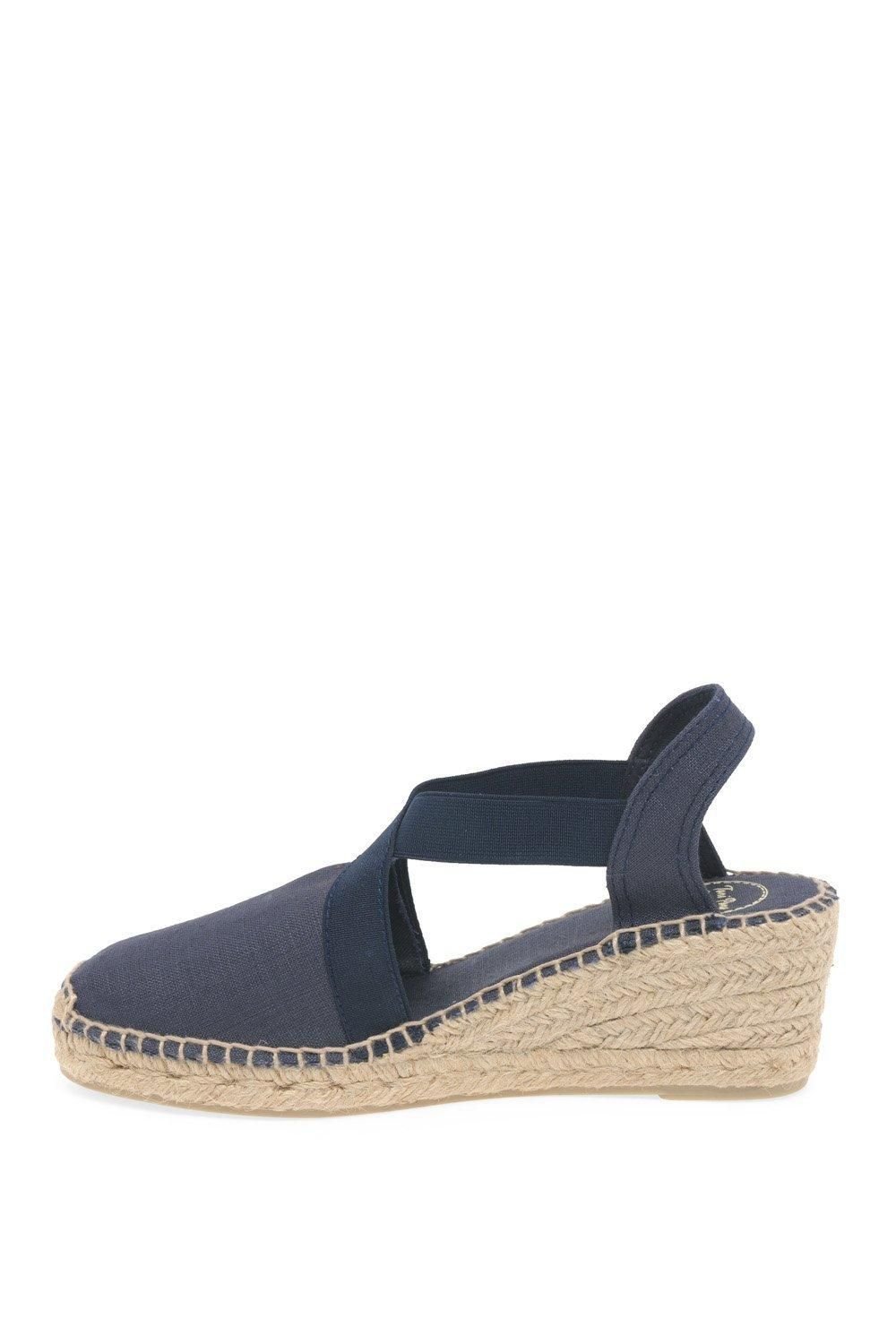 Toni Pons Toni Pons Women's 'Ter' Wedge Heeled Espadrilles in Navy - 2