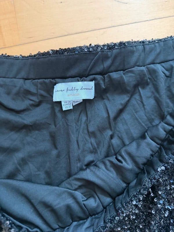 Never Fully Dressed Black Sequin joggers size 26 from never fully dressed - 1