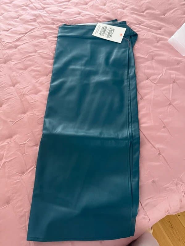 Never Fully Dressed Teal Vegan Leather Jaspre Skirt by Never Fully Dressed  Size 24 BNWT