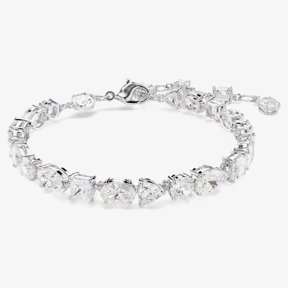 Swarovski Swarovski Women's Mesmera Rhodium Plated Mixed White Zirconia Bracelet 5731959 in Silver
