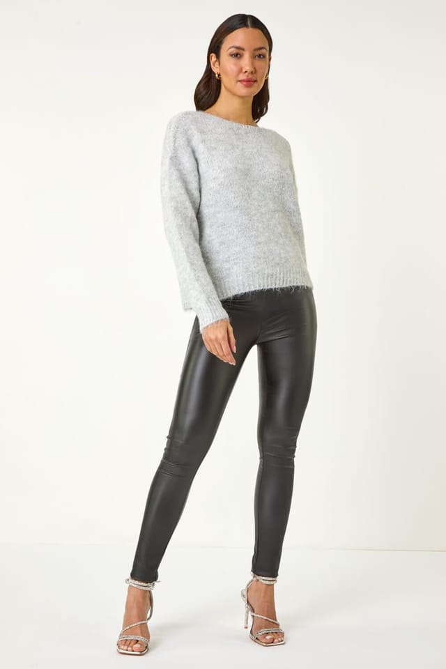 DUSK Dusk Women's Sequin Bow Cardigan in Light Grey - 3