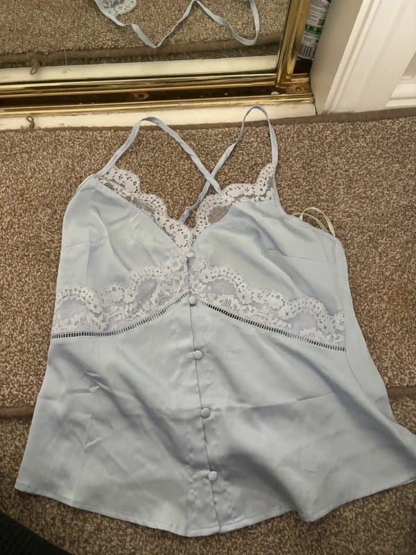 ASOS ASOS baby blue cami lace top