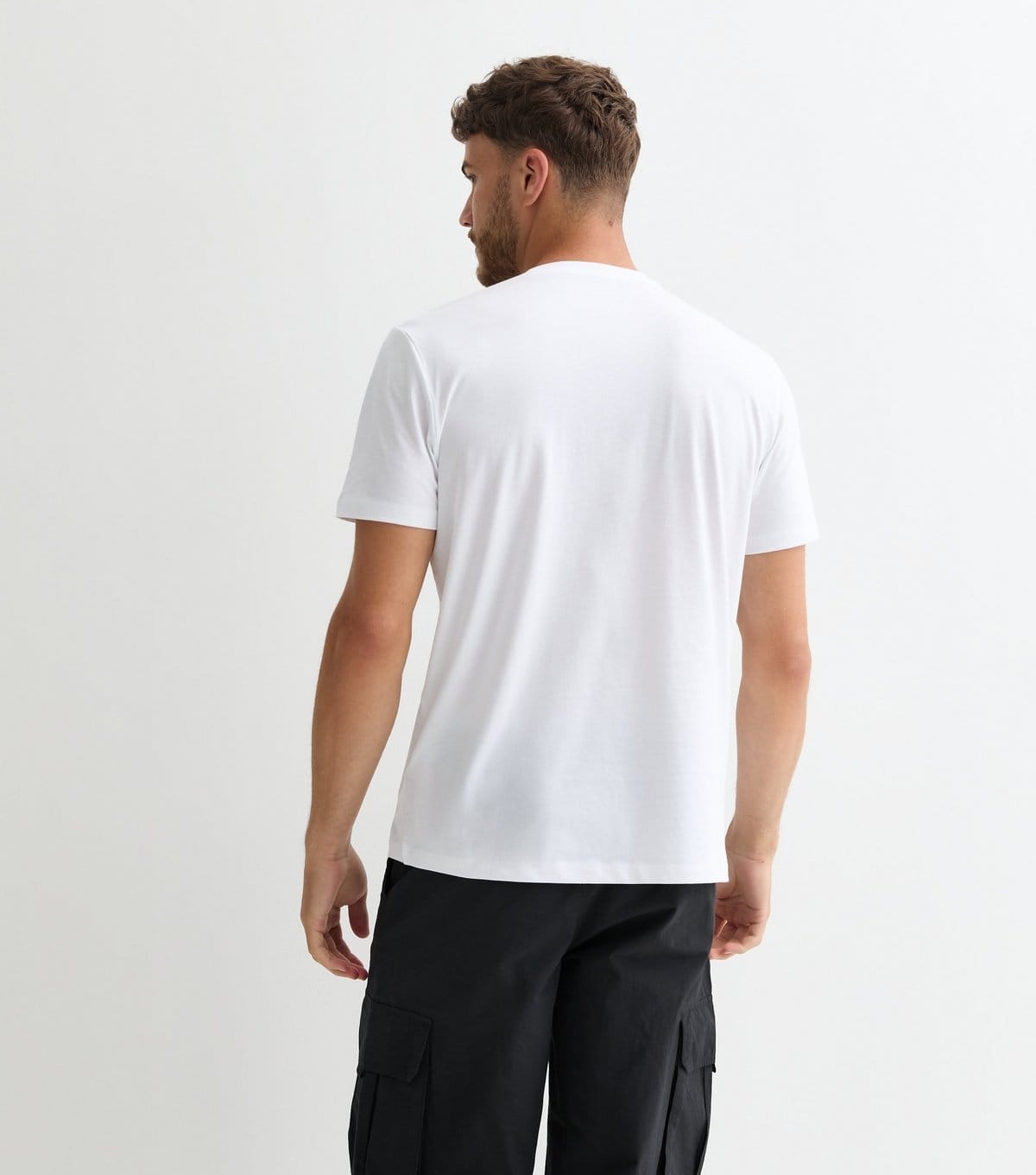 New Look Men's 2 Pack White Regular Cotton T-Shirts New Look - 4