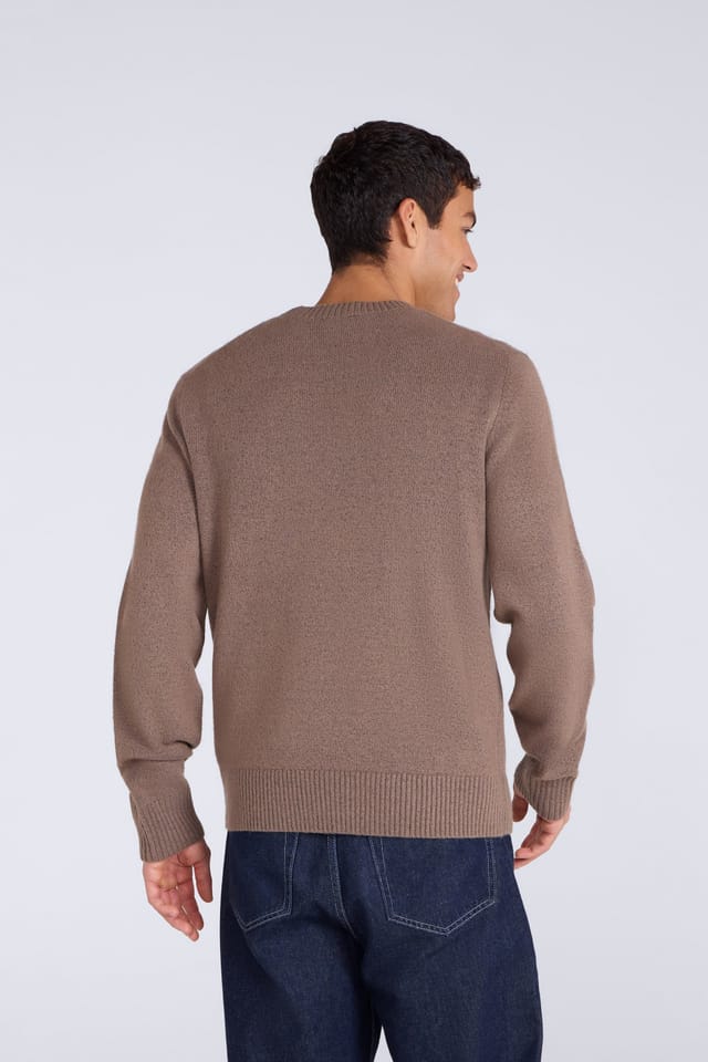 Animal Animal Men's Soft Comfortable Casual Stretchy Crew Neck Warm Cosy Pullover Jumper in Tan - 3