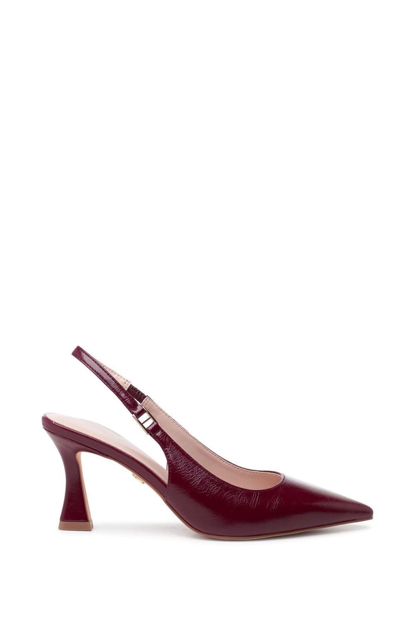 Paradox London Paradox London Women's 'Chantelle' High Heel Sling Back Court Shoes in Burgundy - 1