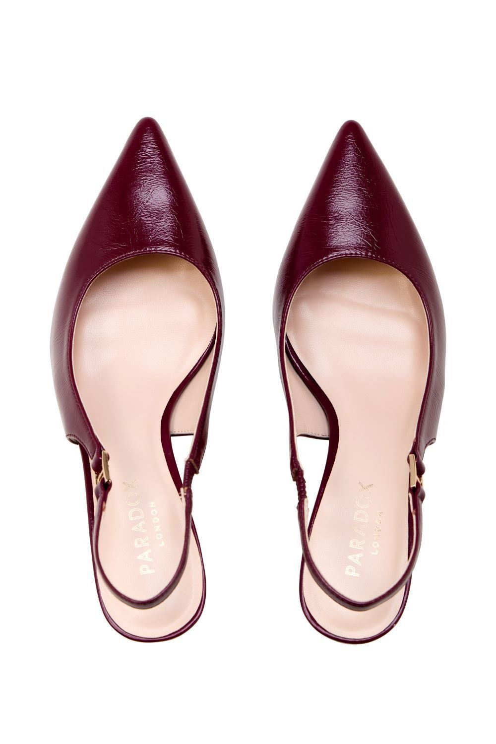 Paradox London Paradox London Women's 'Chantelle' High Heel Sling Back Court Shoes in Burgundy - 3