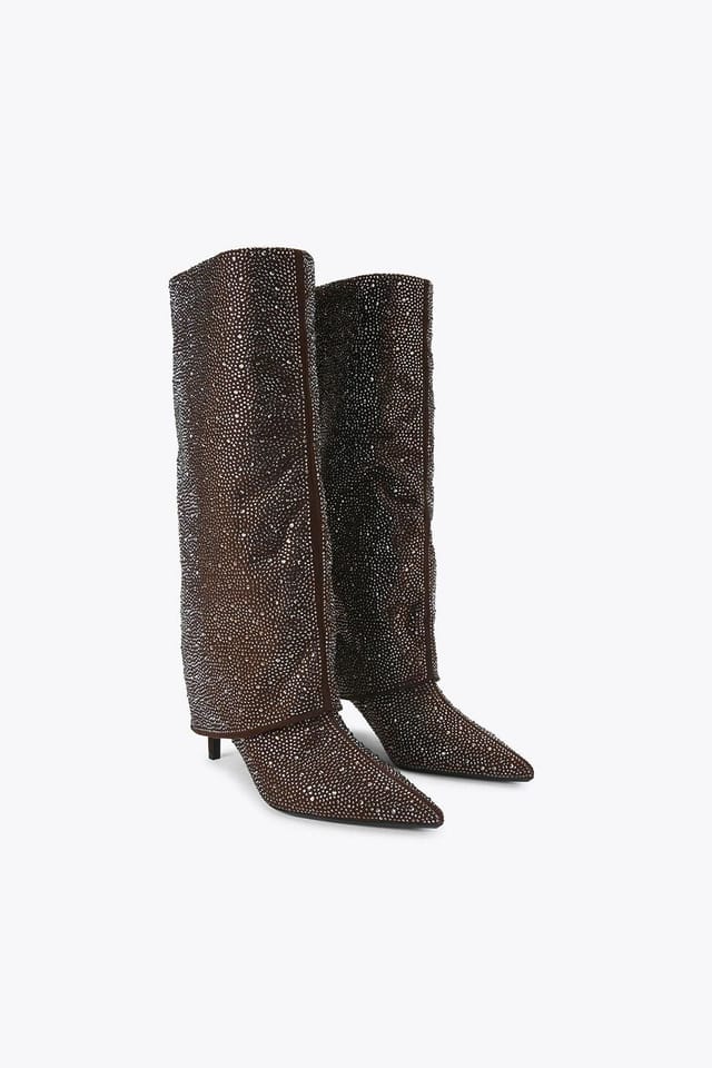KG Kurt Geiger KG Kurt Geiger Women's 'Fate High Leg Gem' Boots in Bronze - 2