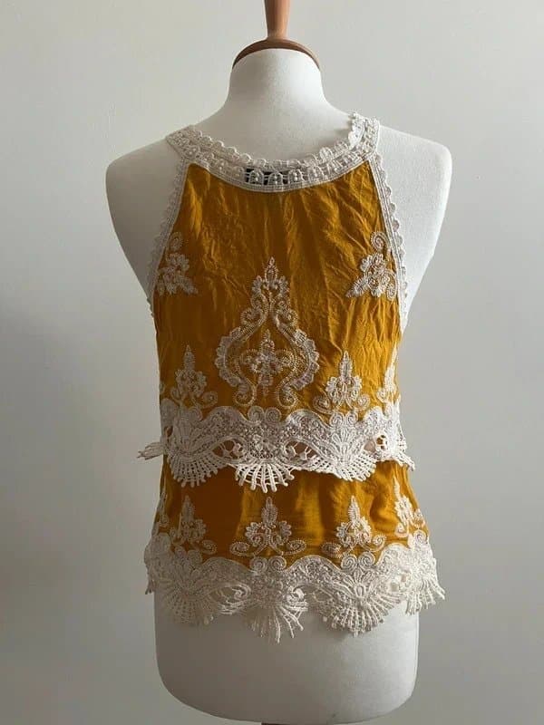 New Look New Look mustard/cream top