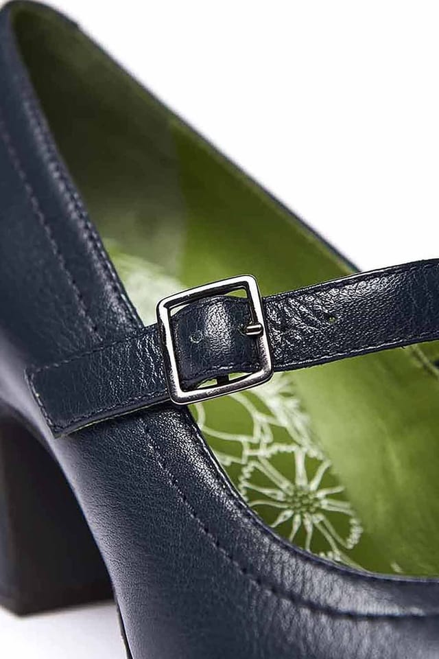 Moshulu Moshulu Women's 'Biambi' Leather Bar Shoes in Indigo - 2