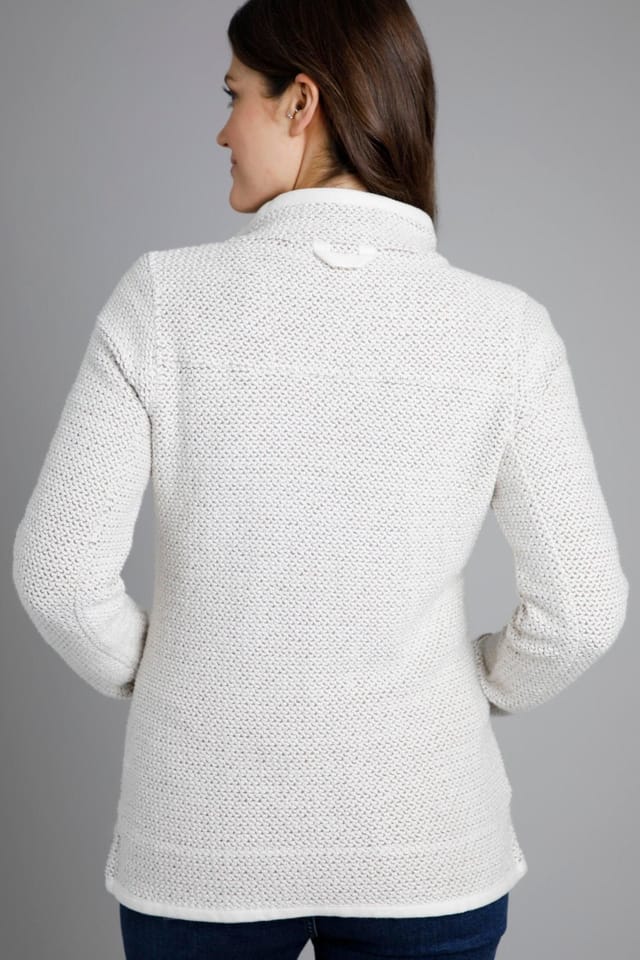 Weird Fish Weird Fish Women's Sontee Full Zip Macaroni Sweatshirt in Ecru - 3