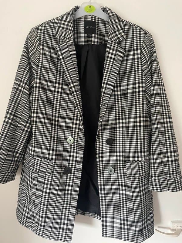 New Look New Look Black and White Checked Blazer
