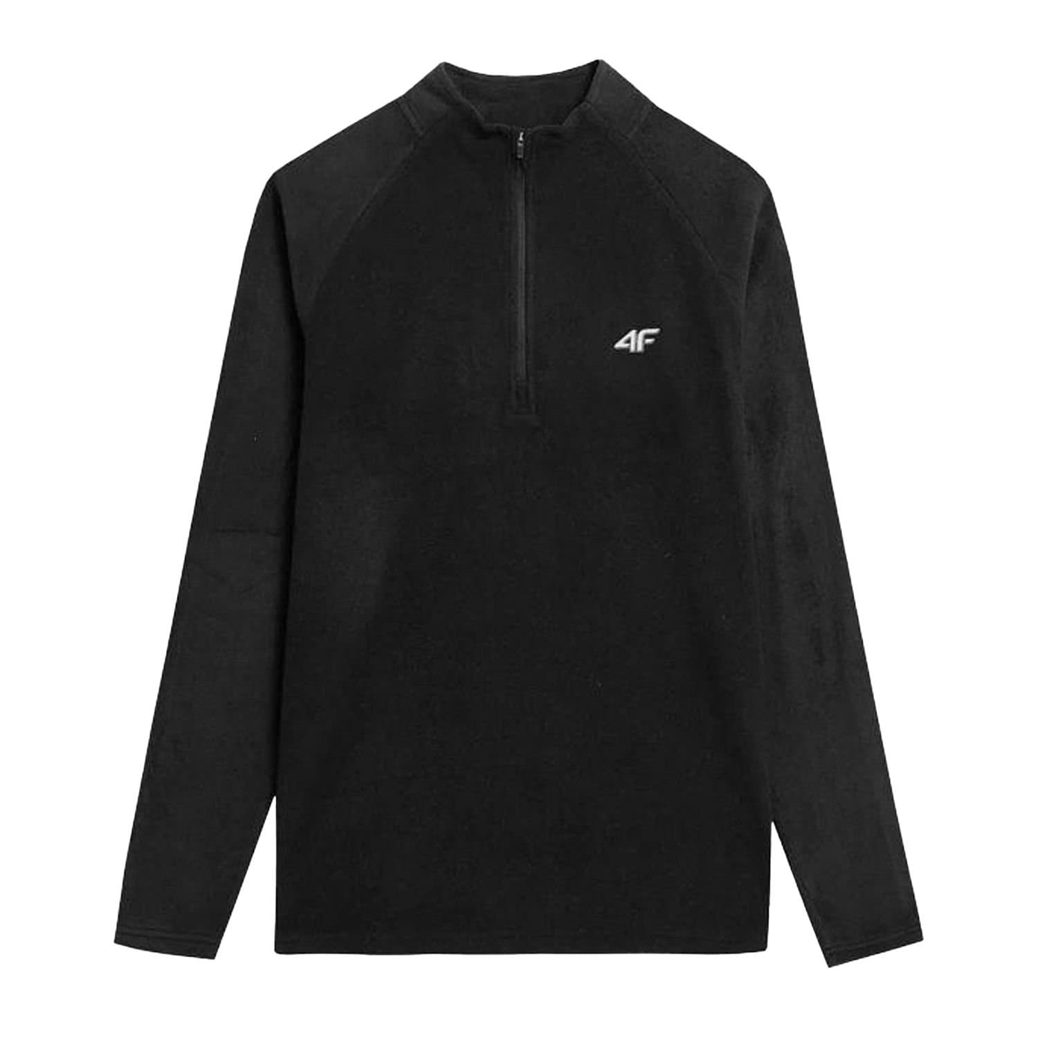 4F 4F Men's Fleece Quarter Zip Sweatshirt in Black