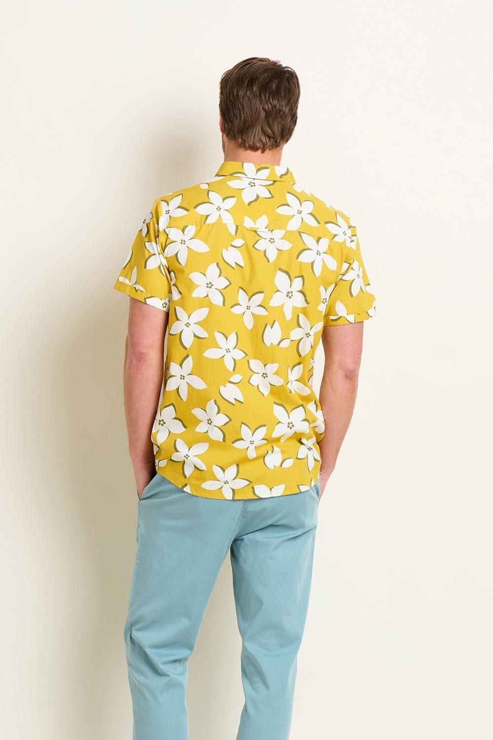 Brakeburn Brakeburn Men's Yellow Flower Shirt - 2
