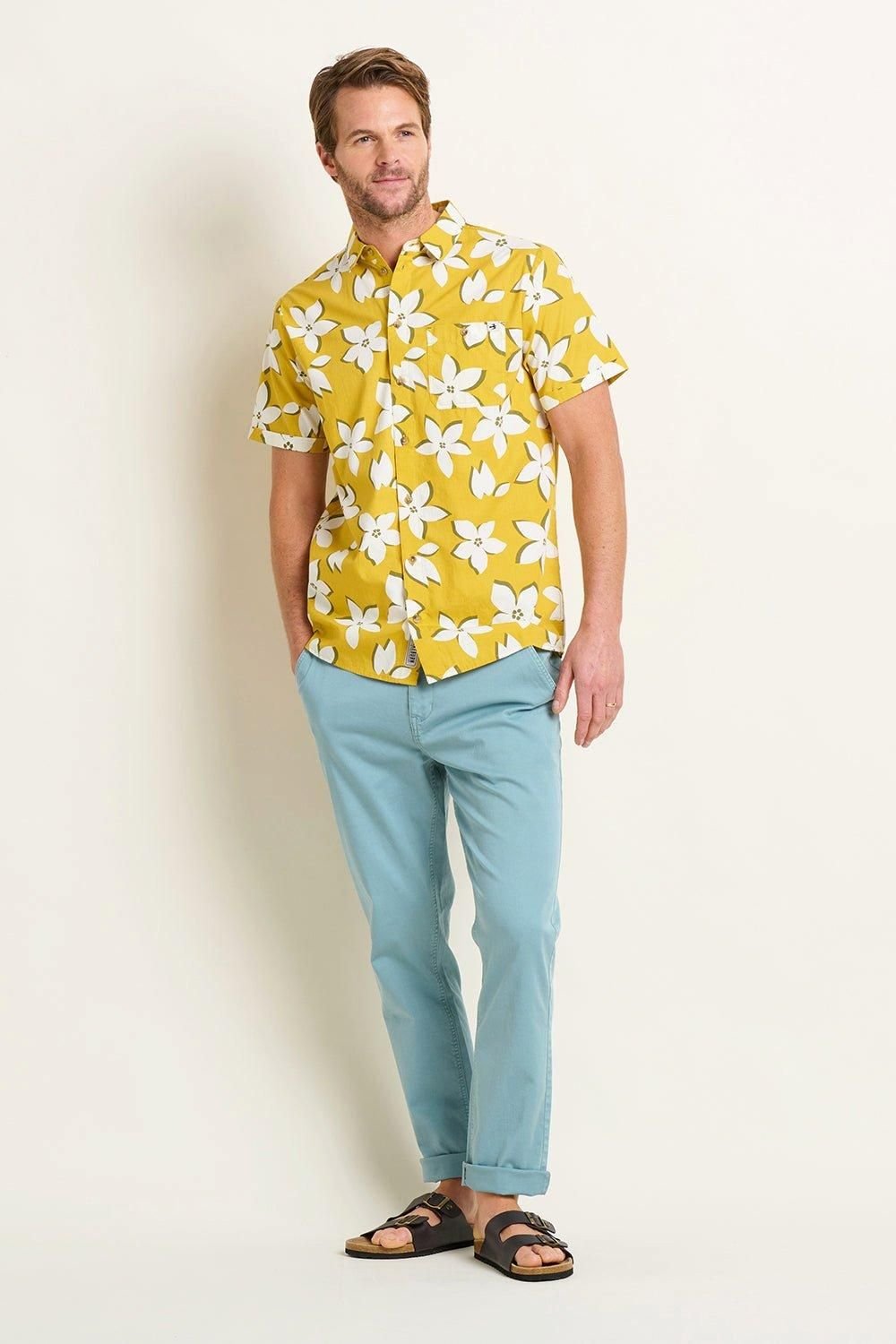 Brakeburn Brakeburn Men's Yellow Flower Shirt - 4