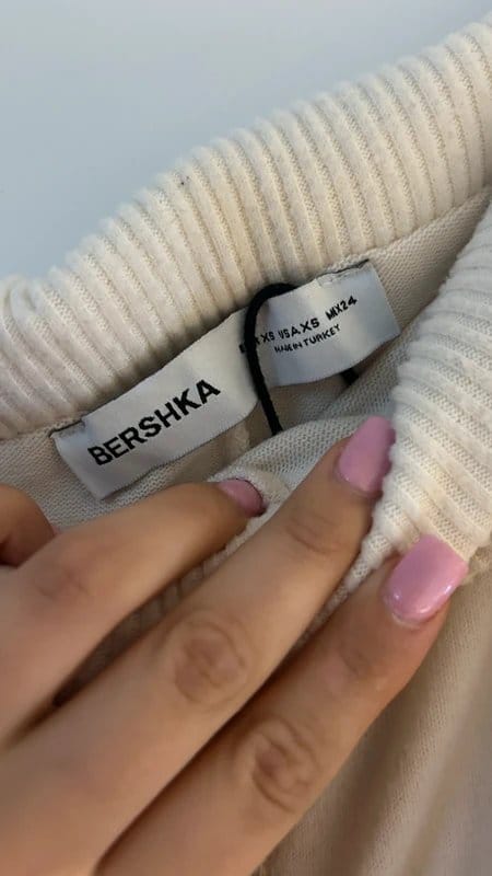 Bershka Bershka cream knit trousers size XS - 1