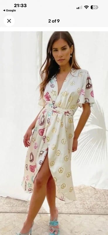 Never Fully Dressed Never Fully Dressed Peace Wrap Dress Size 8 NEW - 1
