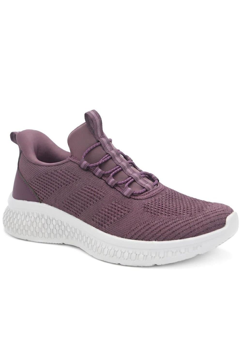 Pavers Pavers Women's Easy Step In Lightweight Memory Foam Trainers in Purple