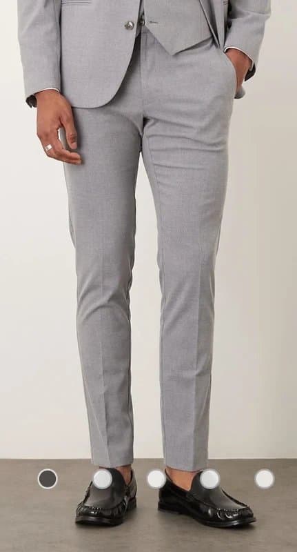 ASOS Design Skinny suit trousers in grey