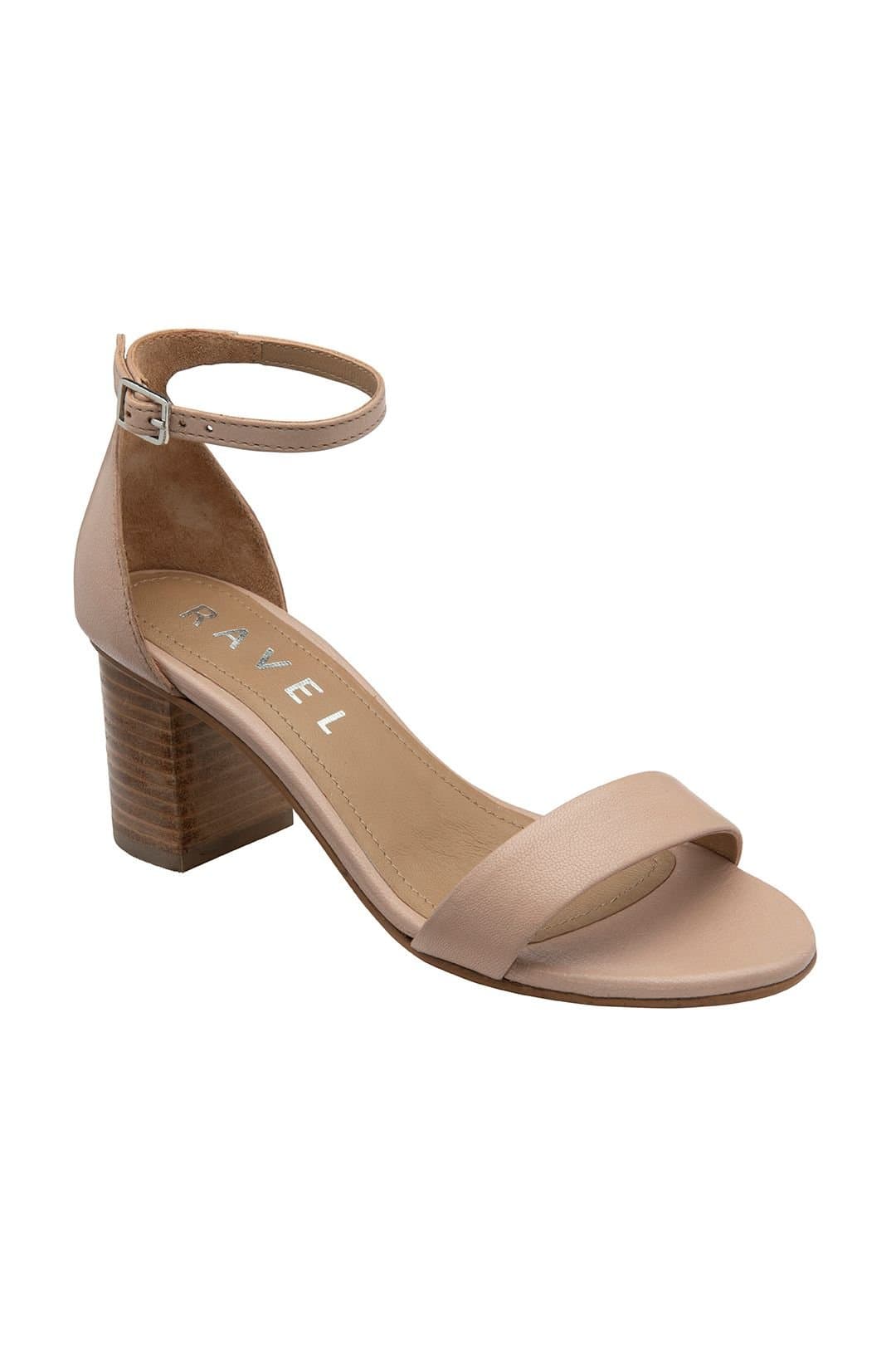 Ravel Ravel Women's 'Callie' Leather Heeled Sandals in Pink