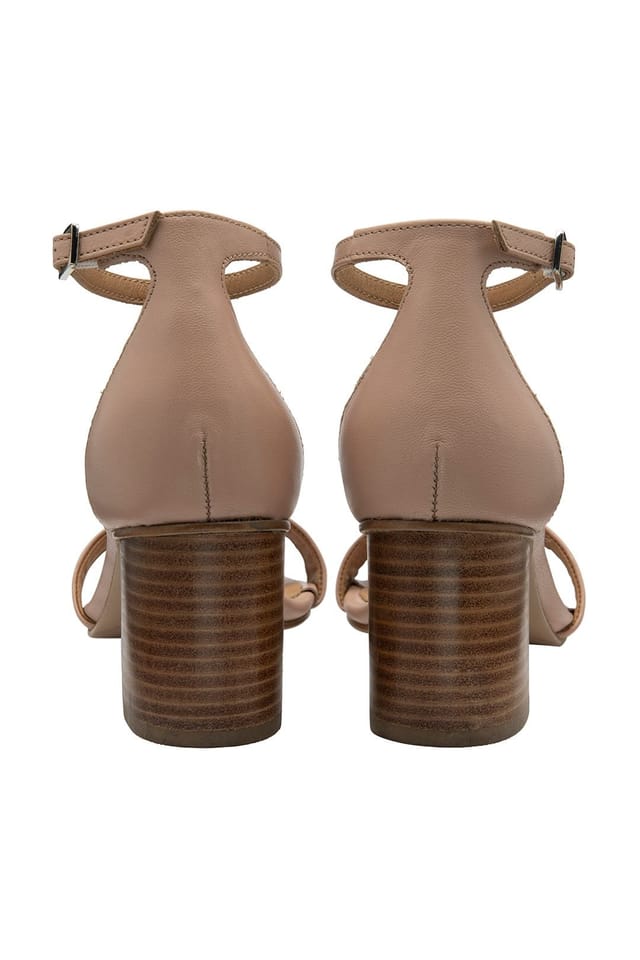 Ravel Ravel Women's 'Callie' Leather Heeled Sandals in Pink - 3